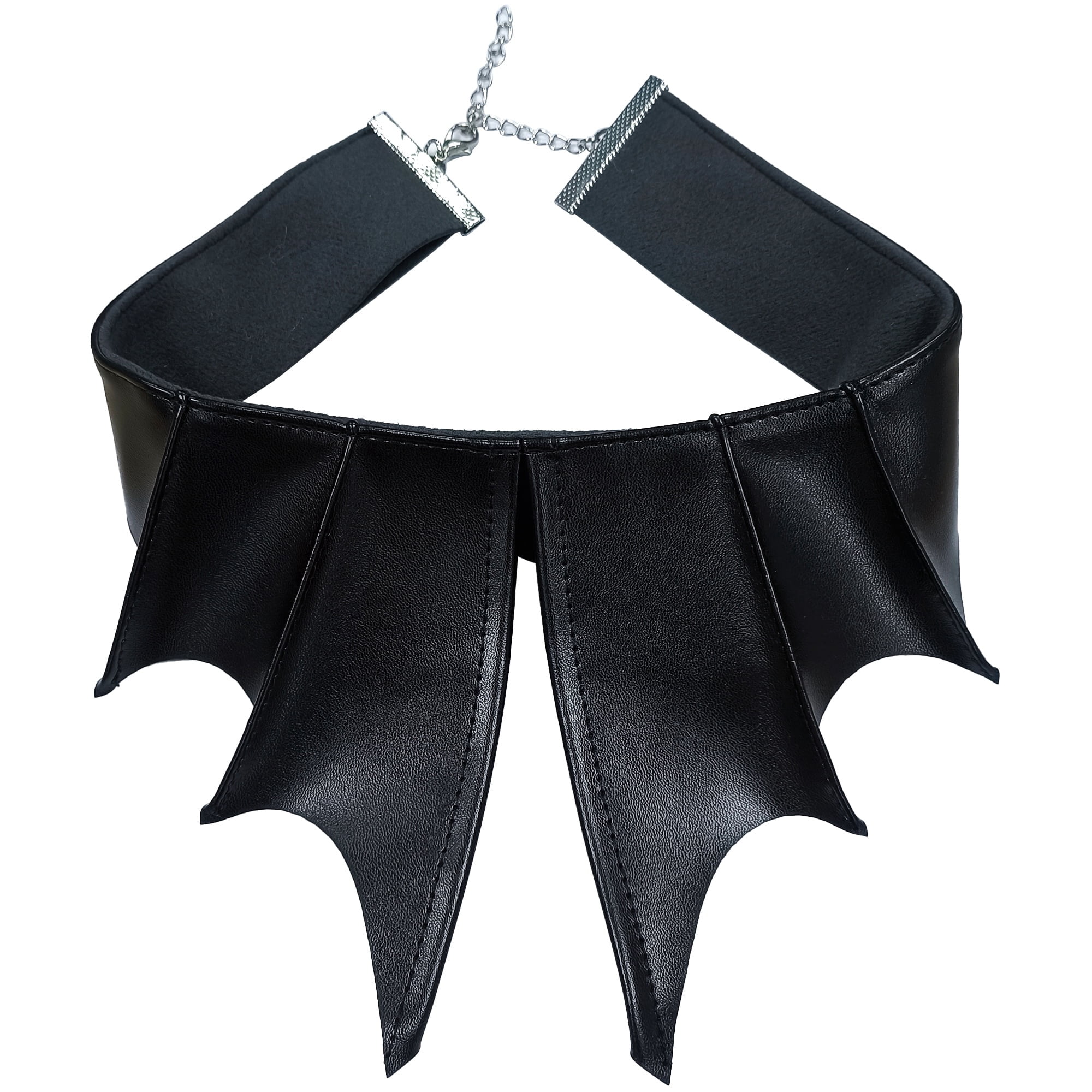 Faux Leather Bat Collar Costume Accessory for Adults, Black, Halloween by Way To Celebrate