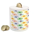 thumbnail image 2 of Floral Piggy Bank, Colorful Flowers Spring Season Nature Garden Theme Watercolors Hand Painted Art, Ceramic Coin Bank Money Box for Cash Saving, 3.6" X 3.2", Multicolor, by Ambesonne, 2 of 4