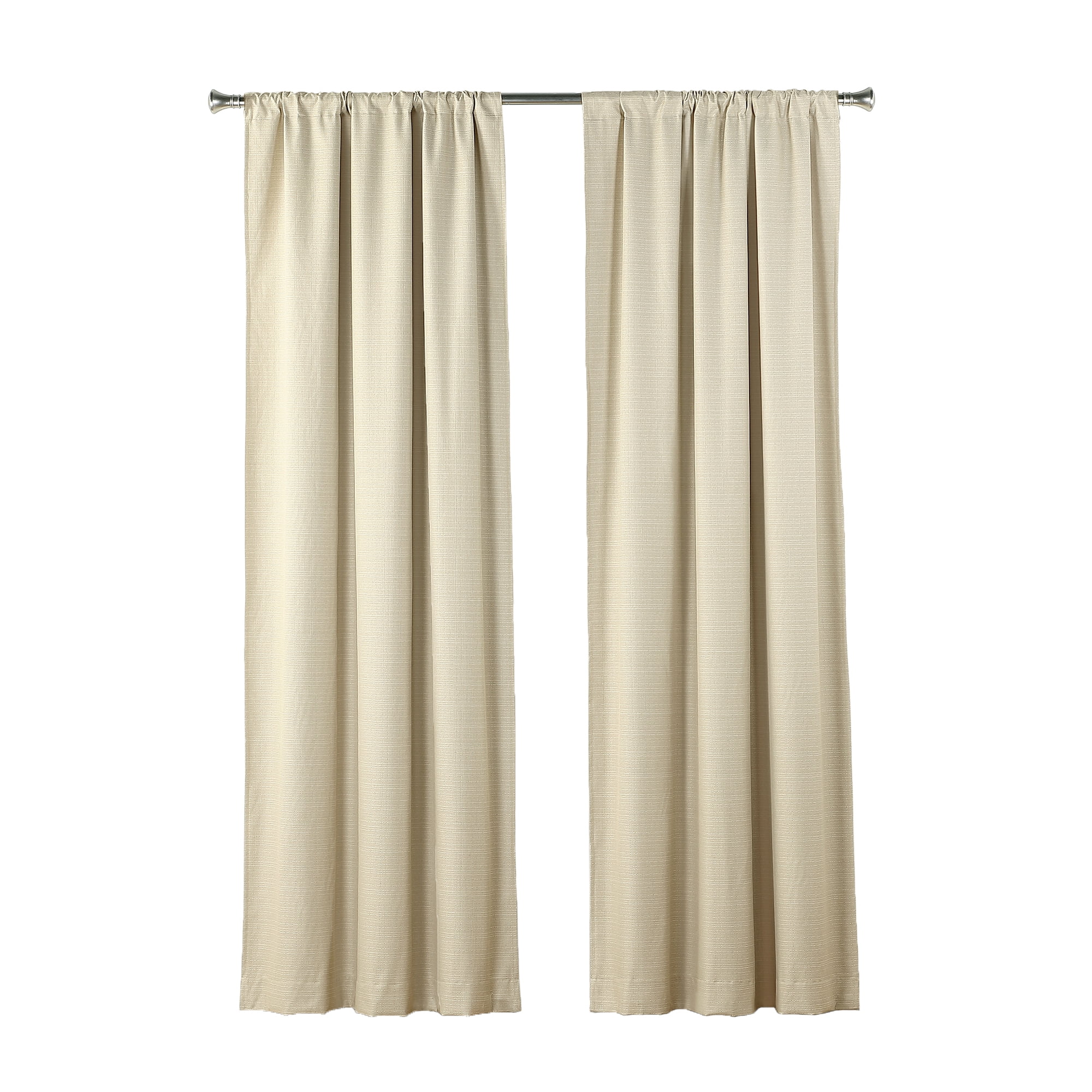 Ecologee Gold 100% Blackout Curtain Set, Sustainable Recycled Fabric, 2 Panel Set