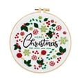 thumbnail image 2 of Abbracc Christmas Embroidery Kit for Adult Material Package Xmas Hand Embroidery Set Scarves, 2 of 9