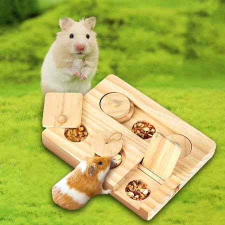 DOLITY Wooden Educational Foraging Toy Chew Toys for Guinea Pig Small Animals Mouse