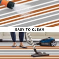 thumbnail image 5 of Orange Grey Striped Outdoor Rug for Patio/Deck/Porch, Non-Slip Large Area Rug 3 x 5 Ft, Horizontal Lines Simple Minimalist Indoor Outdoor Rugs Washable Area Rugs, Reversible Camping Rug Carpet Runner, 5 of 8