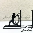 thumbnail image 2 of Shinelab Baseball Metal Bookends Custom Baseball Player Name Bookend Gift, Sport Desk Bookshelf Decor 6080, 2 of 3