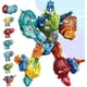 thumbnail image 1 of 6 in 1 Dinosaur Transformer Toys Set- Toddler Robot Dinosaurs Toys with Durable Connectors6 Pcs Dino Robots for Kids, 6in1 Educational STEM Toys - -, 1 of 4