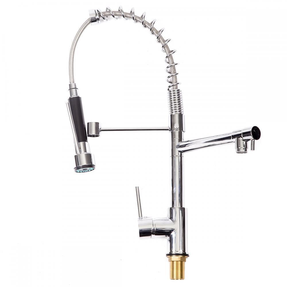 Kitchen Swivel Spout Single Handle Sink Faucet Pull Down Spray Mixer