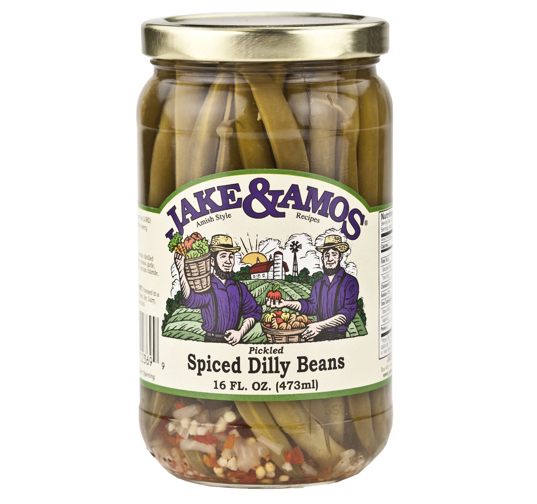 Jake & Amos Spiced Dilly Beans 16 oz. (3 Jars)