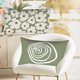 thumbnail image 4 of Juego de 4 fundas de almohada con estampado de flores de 12 x 20, diseño geométrico abstracto nórdico verde, decoración para sofá cama o sala de estar, 4 of 5