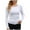 White, variant on T Shirts Women Loose Fit Ladies Fashion Casual Solid Color Round Neck Long Sleeve T Shirt Top Womens Tshirts Black XXXXXL