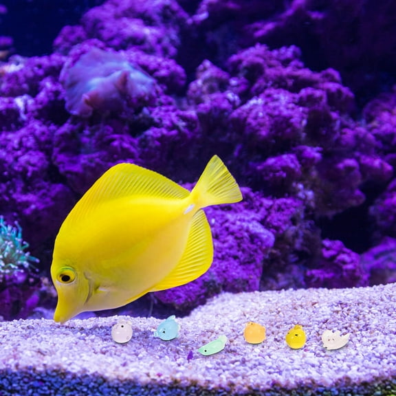 WHAMVOX 12pcs Mini Resin Ocean Animals Glow-In-The-Dark Fish Tank Accessories Cute Marine Creature Aquarium Decorations