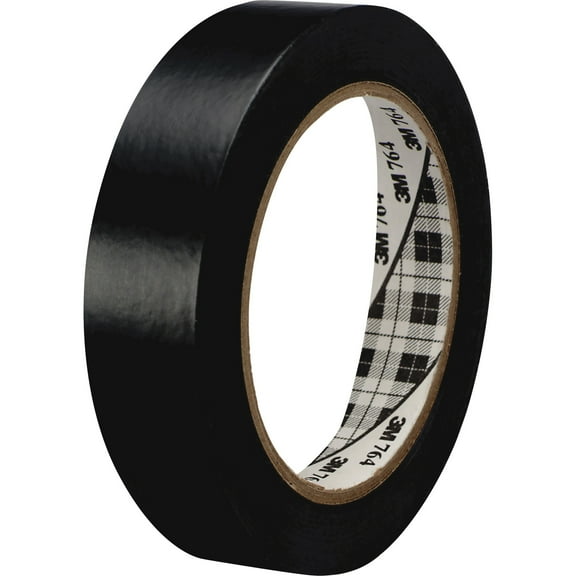3M, MMM764136BLK, General-Purpose Vinyl Tape 764, 1 / Roll, Black