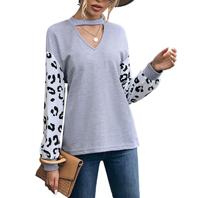 Otoño Invierno contraste Color suéter de punto mujeres de manga larga cuello en V suéter de punto Jersey Top