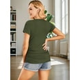 thumbnail image 3 of Yawrut Women's Short Sleeve Side Pleated Waist Classic Maternity T-shirt, 3 of 5