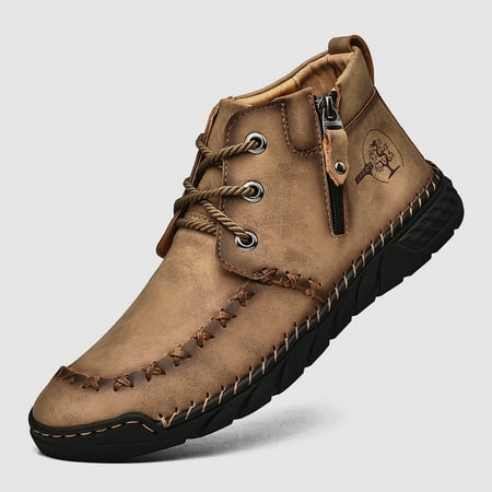 

FLYLAND Vintage Faux Leather Casual Non Slip Ankle Boots Yellowstone