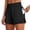 Black, variant on Womens Biker Shorts with Pockets 2 in 1 Split Flat Rise Running Shorts High Waisted Workout Athletic Gym Tennis Shorts Built In Liner