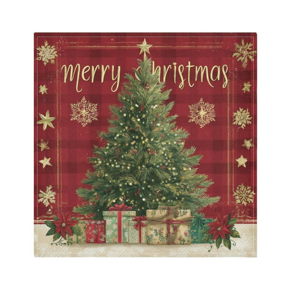 Qxltty Christmas Tree Napkins 20×20in Perfect for Parties Dinners Weddings Cocktail Housewarming Cloth Napkins Set of 6