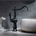 thumbnail image 2 of SimplyCopper 13" Clayborne Oil Rubbed Bronze Bathroom Faucet with Copper Design - 13' X 11" X 7", 2 of 5
