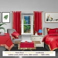 thumbnail image 3 of Fire Brick  Tab Top  Sheer Sari Curtain / Drape / Panel   - 80W x 63L - Pair, 3 of 4
