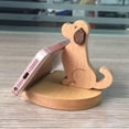 thumbnail image 3 of Soporte de madera para teléfono móvil para perros, soporte para teléfono móvil de animales, accesorios novedosos, 3 of 4