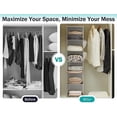 thumbnail image 6 of Hanging Closet Organizer and Storage, 6-Shelf Closet Hanging Shelves | Sturdy Bamboo Structure Cloth Hanging Storage, Sweater Organizer, 11.8” x 11.8” x 47.2”, Light Grey, 6 of 6