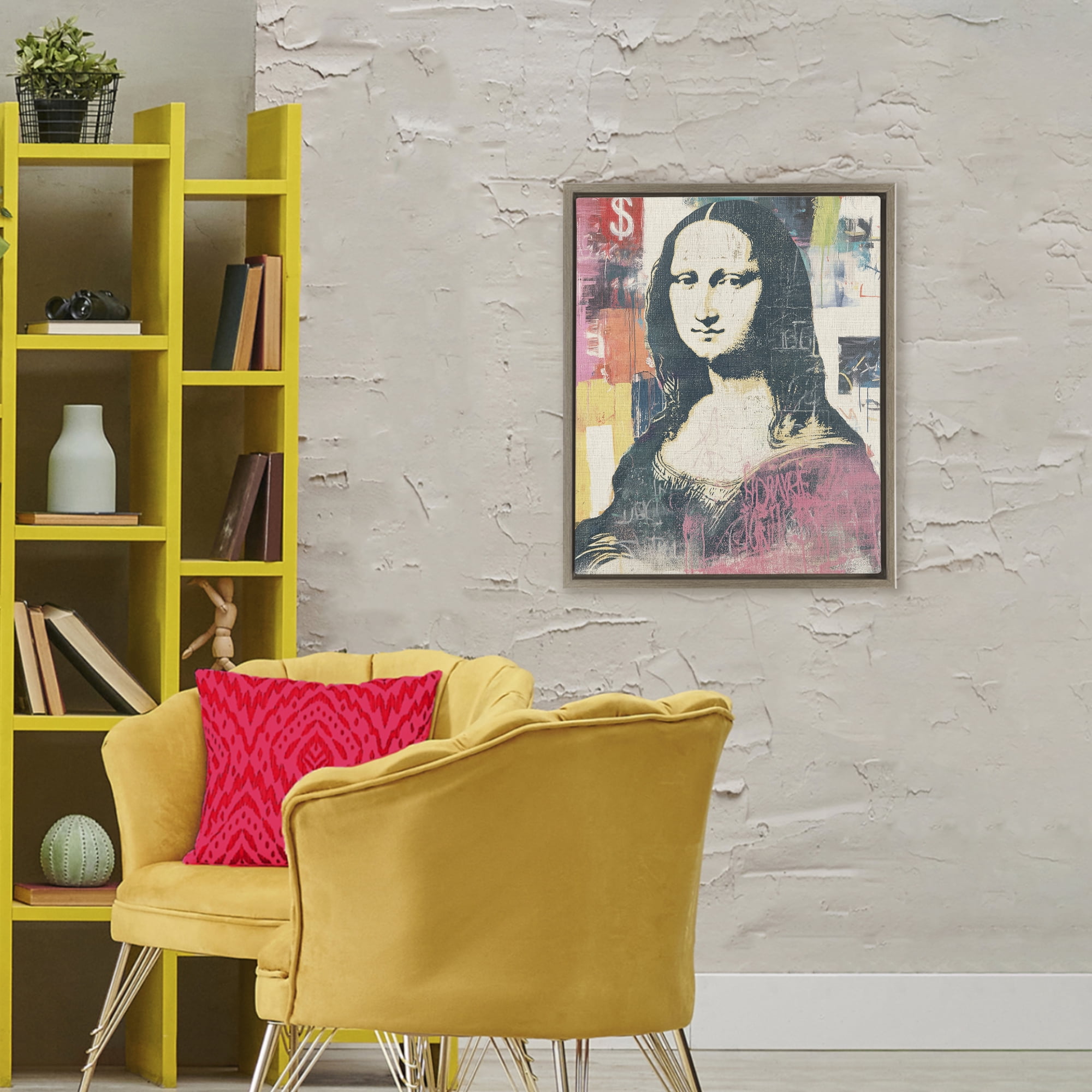 Stupell Industries Urban Renaissance Portrait Brown Framed Floater Canvas Wall Art, design by Svetlana Aleynikova