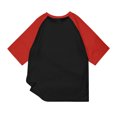 thumbnail image 4 of Chandails Snoarin Grande Taille pour Hommes Décontractés Mode Patchwork Col Rond Chandail à Enfiler T-Shirt Imprimé Manches Courtes Hauts Chandails du 4 Juillet pour Hommes en Liquidation, 4 of 6