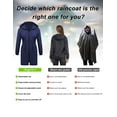 thumbnail image 5 of Zeagoo Women's Rain Jacket Plus Size Long Raincoat Lightweight Hooded Windbreaker Waterproof Jackets with Pockets, 5 of 6