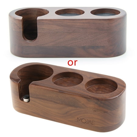 

Sorrowso Walnut Wood Espresso Distributor Mat Coffee Tamper Stand Support Base Rack