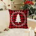 thumbnail image 5 of Anhility Christmas Decorative Throw Pillow Covers Farmhouse Soft Square Xmas Tree Reindeer Graphic Throw Pillow Covers for Home Sofa Bedroom Office Car, 18x18 Inch, 5 of 6