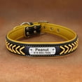 thumbnail image 2 of Didog Personalized Braided Leather Dog Cat Collar Engraved Dog Pet ID Name Collar Adjustable for Small - Large Dogs Blue/Red/Pink/Yellow/Purple/Hot Pink, 2 of 9