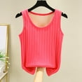 thumbnail image 4 of WRKEKC Fleece Lined Tank Top for Women Solid Color Crew Neck Sleeveless Winter Layering Tank Casual Slim Fit Warm Top, 4 of 9