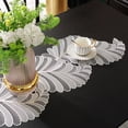 thumbnail image 3 of AUQ Table Runner,Elegant European Lace Design Table Cover,Water & Oil Resistant Coating Table Cloth Rectangle Table,33*92cm,Rose Gold, 3 of 4
