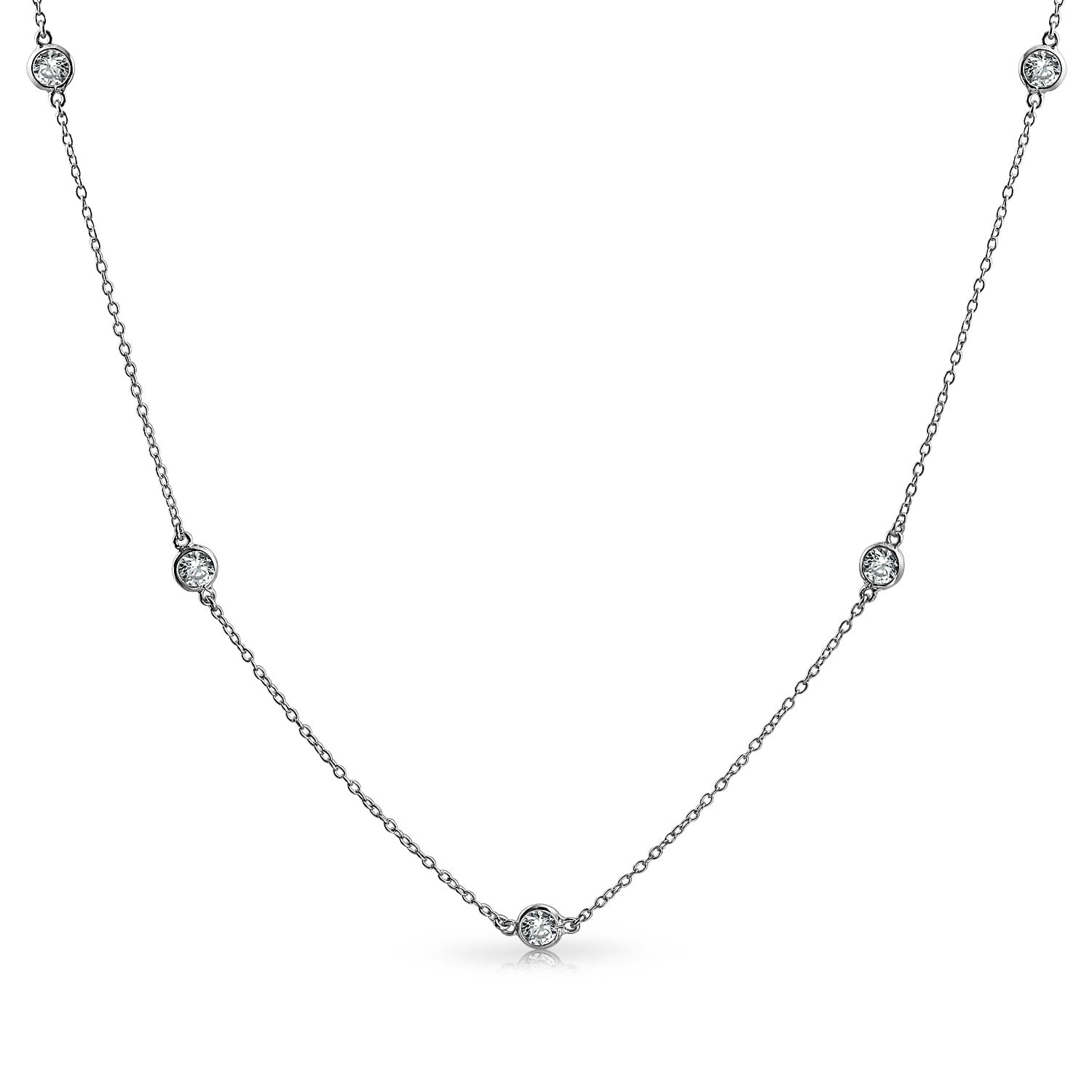 Cz By The Yard Necklace