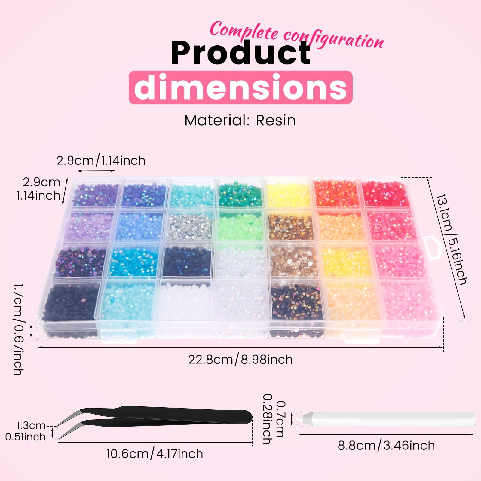Bedazzling Kit,24/28/40/42 Colors Bedazzler Kit with Rhinestones,Nail Art Accessories Craft Kits for Crafting DIY Arts & Crafts Gifts