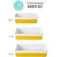 thumbnail image 5 of MARTHA STEWART 3 Piece Oven to Table Stoneware Bakeware, Baking Dish & Casserole Set - Yellow, 5 of 5