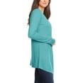 thumbnail image 2 of Women's Lightweight Casual Open Front Long Sleeve Solid Cardigan Office Wear S-3XL, 2 of 4