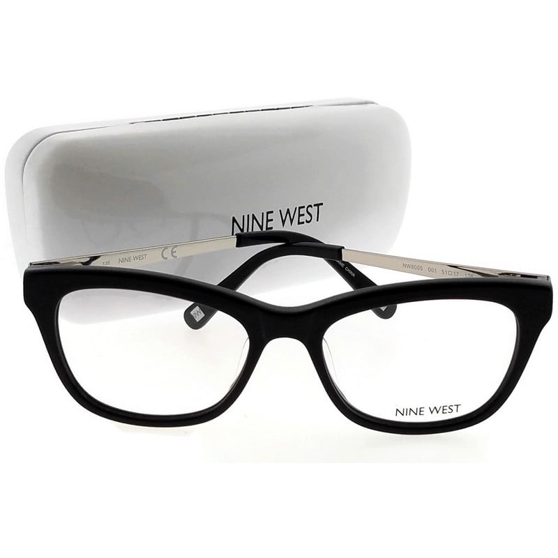Nine West NW800500151 Square Women’s Black Frame Clear Lens Genuine