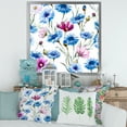 thumbnail image 3 of Designart 'Pink and Blue Wild Cornflowers' Traditional Framed Art Print, 3 of 4