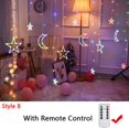 thumbnail image 3 of Moon Star Christmas Ramadan New Year Decoration 2025 Festoon led Fairy String lights Garland Curtain For Room Wedding Home Decor, 3 of 5