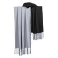 thumbnail image 2 of Casual Windproof Travel Scarf Neck Cover Scarf Womens Warm Winter Scarves Set Blanket Scarf Color Blocking Winter Scarf for Women Men Cold Weather Soft Warm Shawls Scarves with Tassels, 2 of 4