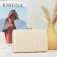 thumbnail image 5 of Straw Clutch Purses for Women Summer Evening Bag Raffia Crossbody Purses Woven Beach Handbags, 5 of 6