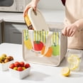 thumbnail image 1 of Vegetable Print Polyester Insulated Lunch Bag Reusable Thermal Cooler Tote For Work And Picnic, 1 of 6