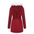 thumbnail image 7 of Winter Coats for Women Detachable Hooded Long Sleeve Coat Winter Warm Trench Outerwear Thermal Lined Jacket Fashionable Elegant Casual Winter Jackets for Women, 7 of 7