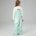 thumbnail image 5 of Dakiuu Kids Snow Bibs Boys Girls Ski Bibi Overall Snowboard Pants Insulated Waterproof Windproof Winter Activewear Snow Suit for Toddler Teens Mint Green 7-8 Years (130), 5 of 8
