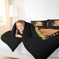 thumbnail image 3 of Erosebridal Capybara 7-Piece Twin Bedding Sets,Rustic Plant Colorful Cute Flowers Bedding Comforter Set For Girls Kids ,Reversible Black, 3 of 7
