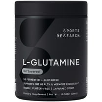 Sports Research® SR L-Glutamine Workout Recovery Immune Health Gut Health IBS 5g Per Serving