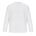 thumbnail image 5 of Lmnyox Pullover Tops for Men Knit Crew Neck Long Sleeve T Shirt Lightweight Texture Casual Tops Soft Comfy Clothes, 5 of 6