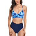 thumbnail image 2 of Split Bikini, Polyester Elastic Bikini Bathing Suit  For Beach, 2 of 7