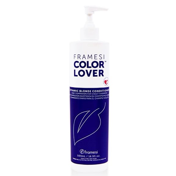 16.9 oz , Framesi Color Lover Dynamic Blonde Conditioner , Hair Scalp - Pack of 1 w/ SLEEK Teasing Comb