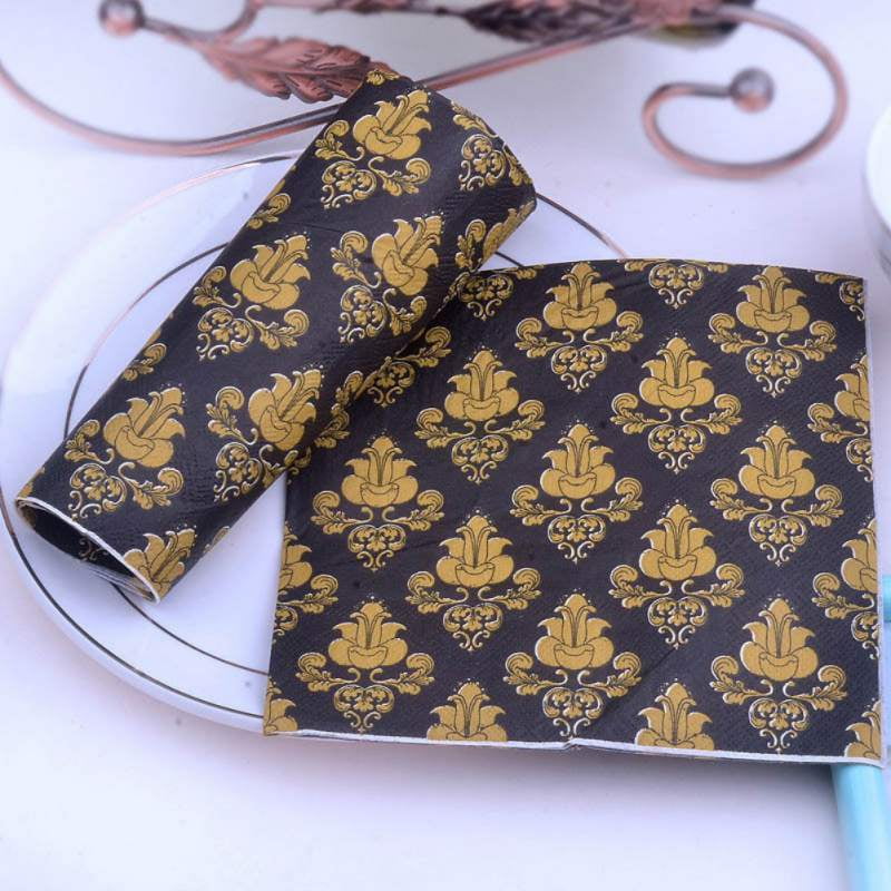 Fysho 20pcs Dinner Decorative Napkins Printed Disposable Paper Party