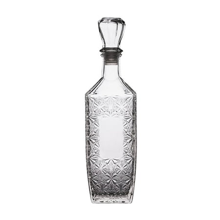 Glass Decanter - PrestoWare 5008, 0.5L/16.9-Ounce Old Fashioned Vodka, Liquor and Whiskey Glass Decanter, Whiskey/Brandy Carafe with Glass Stopper